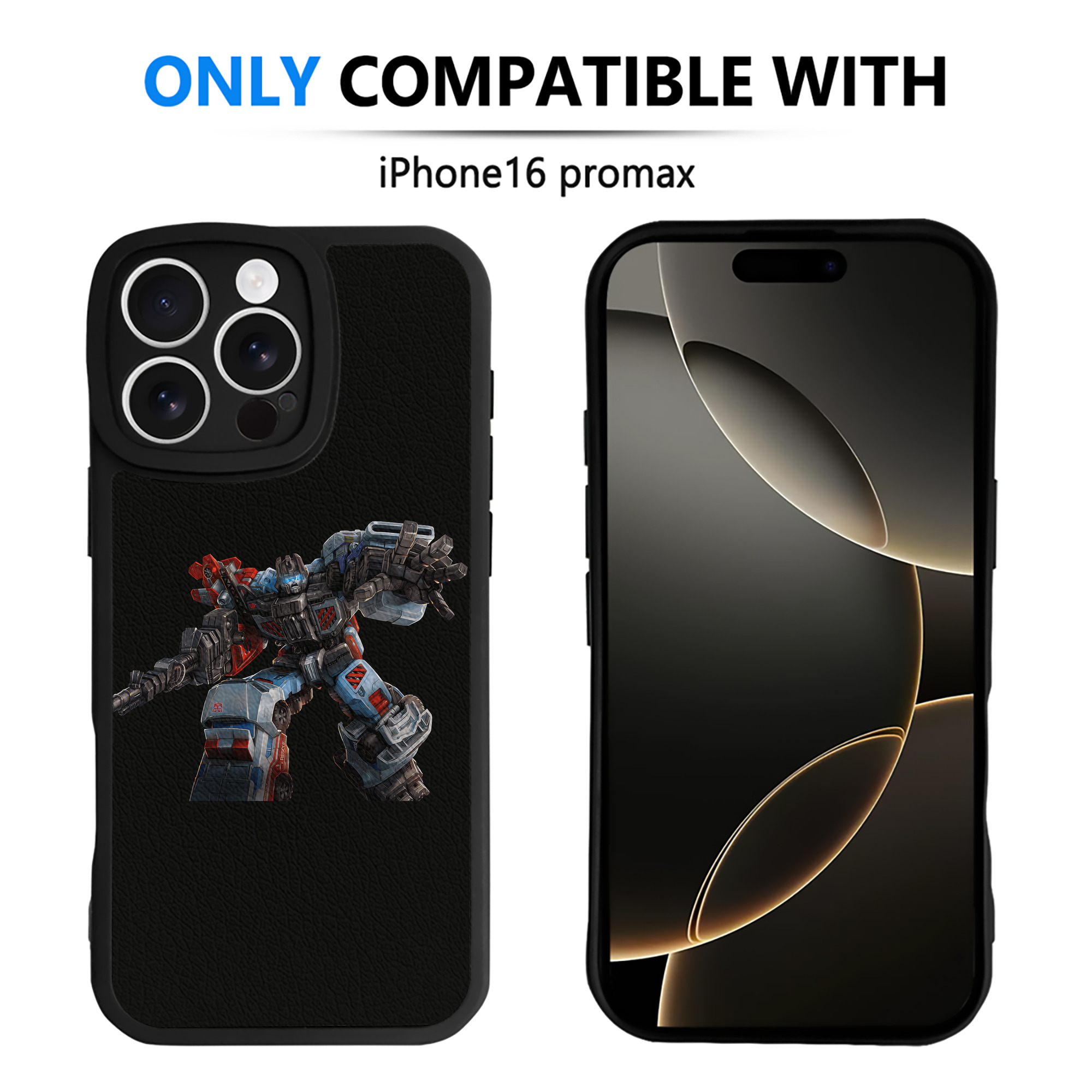 （画像用） Transformers トランスフォーマー 【iPhone 16シリーズ対応】シリコンスマホケース（レザー調） 材質：シリコン
